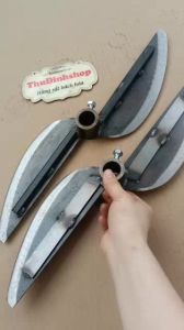 Dao máy thái chuối cửa đứng chạy điện - dao 2 lưỡi sắc bén băm nguyên cây trục 24mm