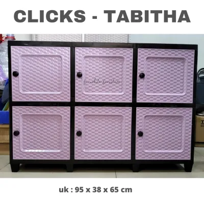 LEMARI PLASTIK TABITHA CLICKS TOWER 3 SUSUN 2