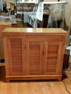 tủ giày gỗ sồi ngatủ đựng dép gỗ sồi