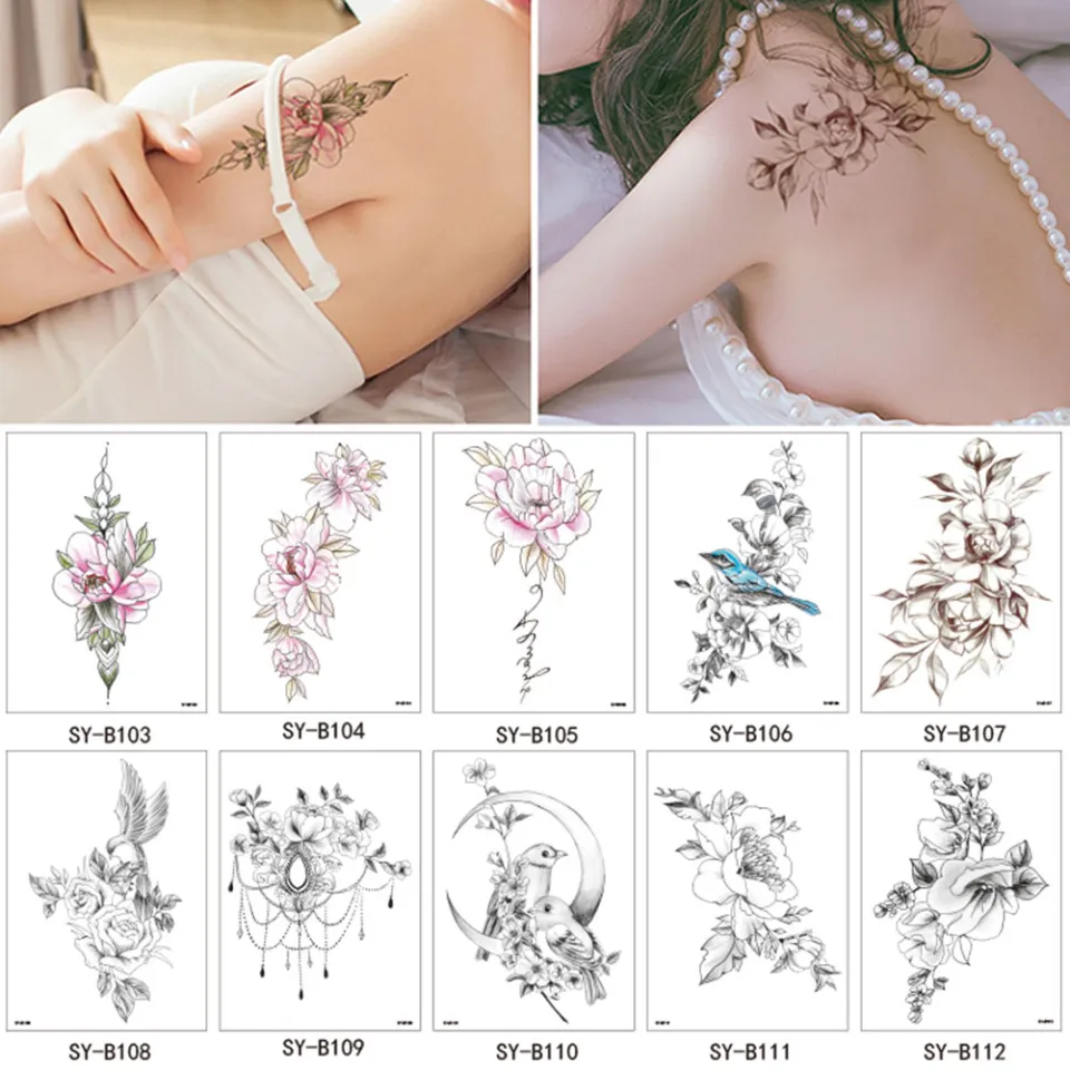New Style Flower Arm Tattoo Stickers Waterproof Tattoo Stickers Flower  Phoenix Flower Arm Tattoo Stickers Personalized Fashion Ladies Stickers |  Wish