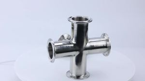 ท่อขนาด 19/25/32/38/45/51 มม. OD 2" 1.5" สแตนเลส 304 ข้อต่อสุขาภิบาล 4 ทางแบบ Tri Clamp Feerule OD 50.5/64 มม. สำหรับการผลิตเบียร์ที่บ้าน