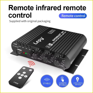 BARU Lepy Amplifier Full Bass Bluetooth USB HiFi Sound Booster with Remote - LP-838USB