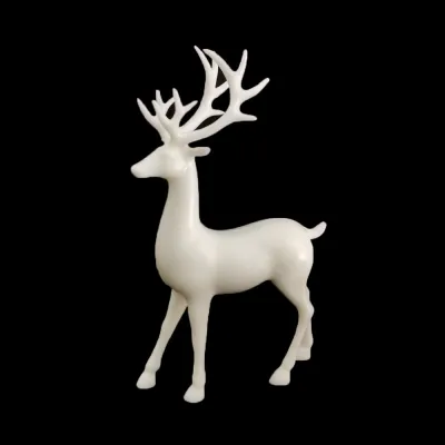 YERZ Sitting/Standing Position Deer Ornament Creative Modern Reindeer Sculpture Minimalist Durable Christmas Deer Statue Ornament