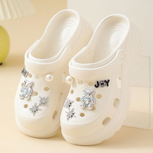 New Spring/Summer EVA Thick-Soled Clogs For Women Height-Increasing Breathable Non-Slip For Summer Beach Wear