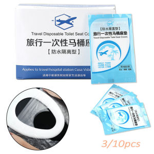 【beauty-sunshine】1/3/10pcs Disposable Toilet Seat Cover 100% Waterproof Safe Travel/Camping Bathroom Accessories