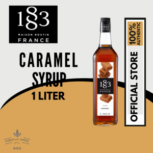 1883 Maison Routin Caramel Syrup 1L | Premium French Coffee Syrup for Latte Milk Tea Desserts & Cocktails