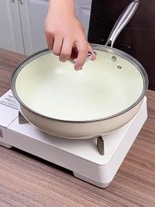 28cm Ceramic Wok Non-stick Pan Household Pan Induction Cooker Gas Stove Special Frying Pan/28cm陶瓷炒锅不粘锅家用平底锅炒菜锅电磁炉燃气灶专用煎锅