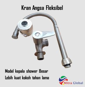 Kran Dapur Cuci Piring Angsa Tembok Fleksibel / Kran Angsa Flexible Stainless Steel Bak Cuci Piring