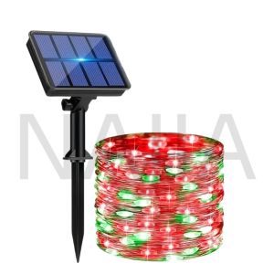 NAJIA 32M Solar Copper Light Christmas String Light 8Mode Waterproof Outdoor/Indoor Fairy Light for Wedding Party Brithday Decoration