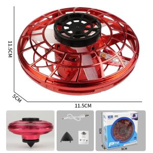 2 In 1 Flynova Flying Spinner Boomerang Auto-Return Spin Top LED Light Up Finger Spinner Toy