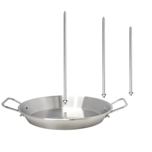 Ergonomic Vertical Skewers Cooking Set 3 Round Grills Spikes Stainless Steel Even Temperature Control BBQ Skewers