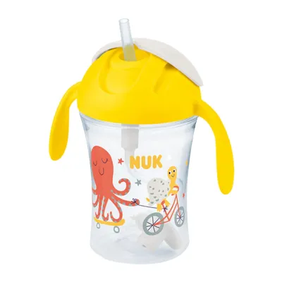 NUK Motion Cup 230ML Toddler Straw Cup Drinking Cup Made In Germany Yellow