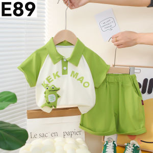 Terno for Kids Boy Cute Semi-Casual Apple Green & Cream w/ cute 3D toy outfit 1-5yrs old E89