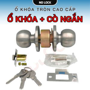 Khóa tròn NEWNEO INOX cao cấp tặng kèm 3 chìa khóa và phụ kiện ốc vít lắp đặt