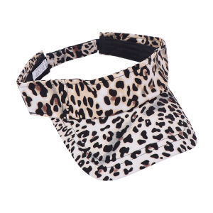 Fashion Korean Style Leopard Print Sun Hat Empty Top Curved Brim Sun Protection Hat Peaked Cap Anti-UV Women Sunshade Hat Summer h260714