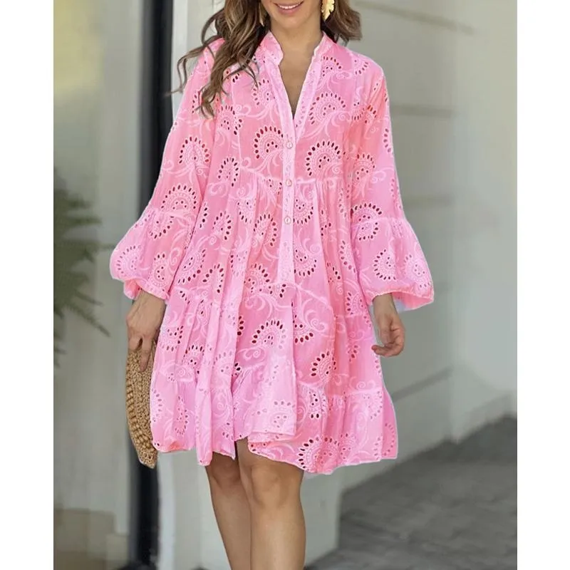 Plus Size S-5XL Women Lace Dress Embroidery Hollow Out Loose Flare Above Knee Length Spring Summer Autumn Fashion Casual Elegant Sexy Long Sleeve White Pink Rose Red Yellow Green Blue - Lazada | Plus Size S-5XL Women Lace Dress Embroidery Hollow Out Loose Flare Above Knee Length Spring Summer Autumn Fashion Casual Elegant Sexy Long Sleeve White Pink Rose Red Yellow Green Blue - Lazada |