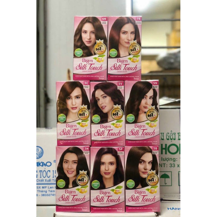 Thuốc nhuộm phủ bạc Bigen Silk Touch 80ml dạng kem, phủ bạc hoàn toàn ...