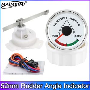 Boat 52mm Rudder Angle Gauge + Rudder Angle Sensor 8 Colors Meter Signal 0-190ohm for Ship Yacht Vessel 9-32V