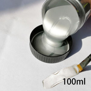 100ML Non-toxic Metallic Color Acrylic Paint DIY Gypsum Doll Metal Wood Leather Wall Painting Waterproof Pigments Gold Silver