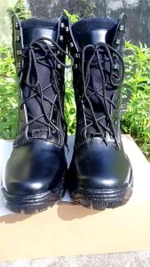 SEPATU PDL JATAH POLRI POLISI BRIMOB TNI AD TERBARU KULIT SAPI