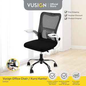 Vusign Office Chair / Kursi Kantor / Kursi Kerja Minimalis Desain Ergonomis Nyaman Ketinggian Bisa Diatur E4928 E4929