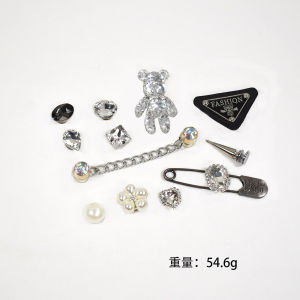 Jibbitz Crocs Charms Rhinestone Clogs Buckle Robot Crystal Chain Shoe Flower Decoration for Crocs