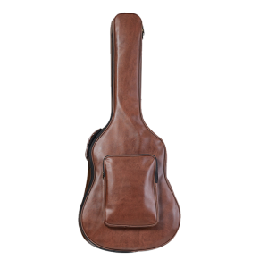 Acoustic Guitar Bag 41 Inch Guitar Leather Bag Thickened Shoulders Waterproof Acoustic Guitar Backpack 40 Inch Guitar Bag PU Leather Guitar Accessories