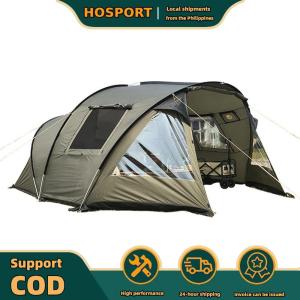 【HOSPORT】 Camping Tents Tunnel Tent 210T Taffeta with Vestibule Glamping Tents for Bikepacking/Motorcycle Hiking Mountaineering