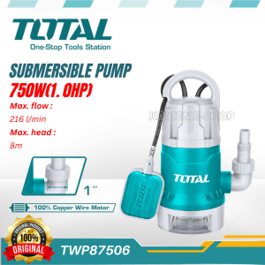 TOTAL TWP87506 750W 1.0HP SUBMERSIBLE SEWAGE WATER PUMP