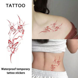 Temporary Tattoo Sticker Waterproof Butterfly Arm & Shoulder Design Realistic Body Art for Women