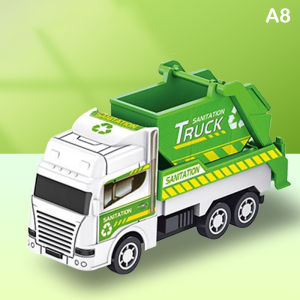 waqajh Kids Toys Car Inertia Sanitation Truck Models Pull Back Engineering Vehicle Fire Engine Boys Toys For Children Gift
