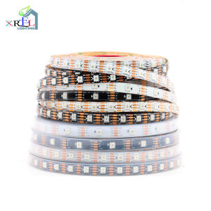 DC12V WS2815(WS2812B WS2813 Update) RGB Led Pixel Strip Individually Addressable White/Black PCB Dual-Signal Led Flexible Light
