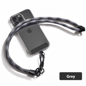 จี้คาราบิเนอร์สายคาดที่คล้องสายคล้องคอแบบถอดได้สายชาร์จมือถือแบบปรับได้พร้อมการ์ดสำหรับที่ห้อยกุญแจเคลื่อนที่