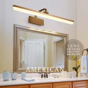 LASAN ไฟ LED กระจกห้องน้ำสไตล์อเมริกันไฟติดผนังโต๊ะเครื่องแป้งห้องนอนห้องโถงแต่งหน้าด้านหน้า