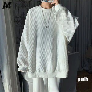 100% Catton crewneck pria lengan pendek T-shirt pakaian pria setengah lengan longgar versi ringan gaya akrab warna solid tren dasar T-shirt kapas 230g t shirt putih hitam Pria Kaos Oblong 30S S-4XL