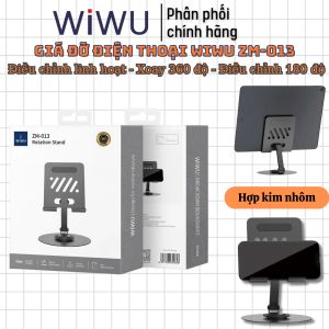 Giá Đỡ stand Nhôm Xoay 360° tản nhiệt WIWU Rotation Stand ZM-013 – Điều Chỉnh Linh Hoạt Gập Gọn Chắc Chắn Cho Điện Thoại & Máy Tính Bảng iPhone 11 12 13 14 15 16 Pro Max Samsung Xiaomi Oppo Huawei Z Flip fold