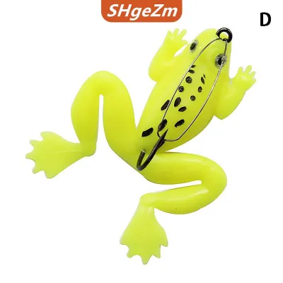 [COD] SHgeZm 4.5g 6cm bền di động giống như thật mới cao su ếch Spinner chìm Bass Mồi Câu Cá mềm