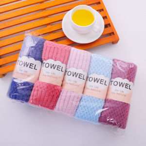 Jin.Lucky  ผ้าขนหนู ผ้าขนหนูผืนเล็ก ผ้าเช็ดหน้า ผ้าเช็ดผม ขนาด 26*56cm