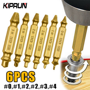 KIPRUN Bộ 6 Cái Mũi Khoan Vặn Vít Bị Hỏng Dụng Cụ Tháo Gỡ Bu Lông Vít Bị Hỏng Dễ Dàng Tháo Ra Dụng Cụ Phá Hủy