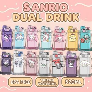 (SG Seller) 520ml Kids Water Bottle Sanrio Kuromi My Melody Children Water Cup Tritan BPA-Free Large Capacity Bottle
