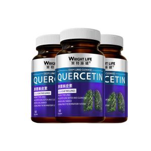 【3 Bottles】Wright Life Deep Lung Cleanse Quercetin 95% Pure 500mg With Lingzhi For Nourishe The Lung Faoutate Lung Detox And Repair Lung Damage Strengthen The Respiratory System - EXP:2028/7