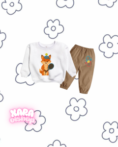 BAJU ANAK SETELAN ANAK PEREMPUAN DAN LAKI- LAKI GAMBAR KARTUN LUCU