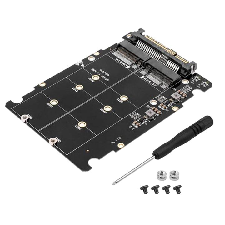 Ngff B Key (BKSM) SFF-8639 NVME U.2 to NGFF M.2 M Key & B Key SSD Adapter PCIE3.0 ...