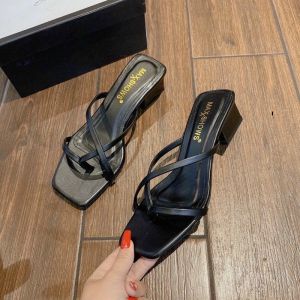 Giày dép nữ cao gót 10 phân  quai chữ X  Da Bóng  Gót Trụ  Thời Trang LTV-FASHION