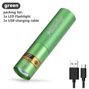 AloneFire SV66 Zoom Mini 365nm UV Flashlight Ultraviolet USB Rechargeable Portable UV Money Detector LED Torch