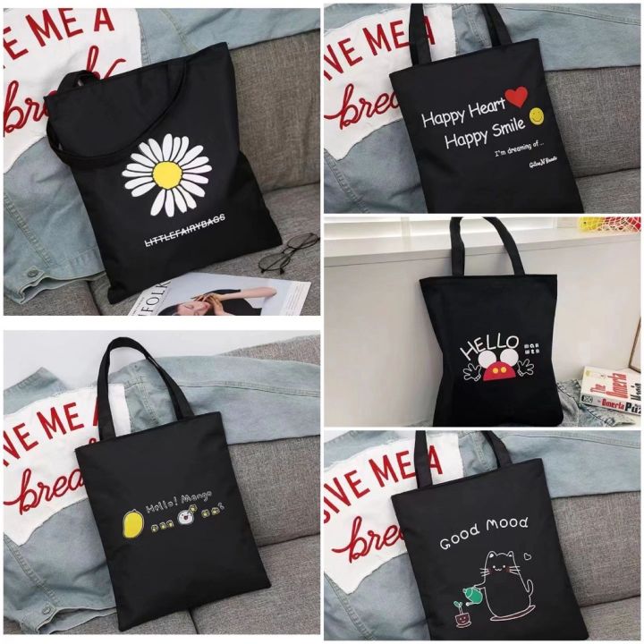 Korean New Fashion Canvas Tote Bag Canvas Shoulder Bags Simple With ...