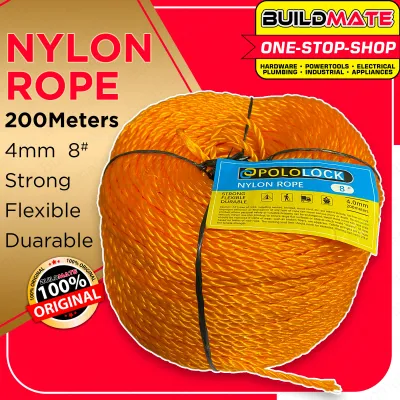 Nylon Rope 200m 4mm #8 High Quality (RANDOM COLOR) BUILDMATE