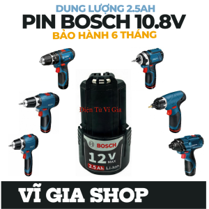 Pin Đóng Bosch 10.8V - 12V Dung Lượng 2.0Ah - 2.5Ah Nhận Sạc Zin Hãng - Pin Đóng OEM Thay Thế Cho Máy Cầm Tay Hệ Bosch Bảo Hành 6 Tháng - Vĩ Gia Shop