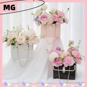 【Magical House】[ New Hot Fashion] Portable Flower Box Rose Packaging Box Wrapping Paper Bag Gift Box Party Gifts