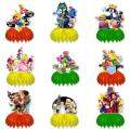 9 Pieces Super Mario Table Ornament Honeycomb Centerpiece ornament Table Decorations Topper for desktop Super Mario theme party decoration. 